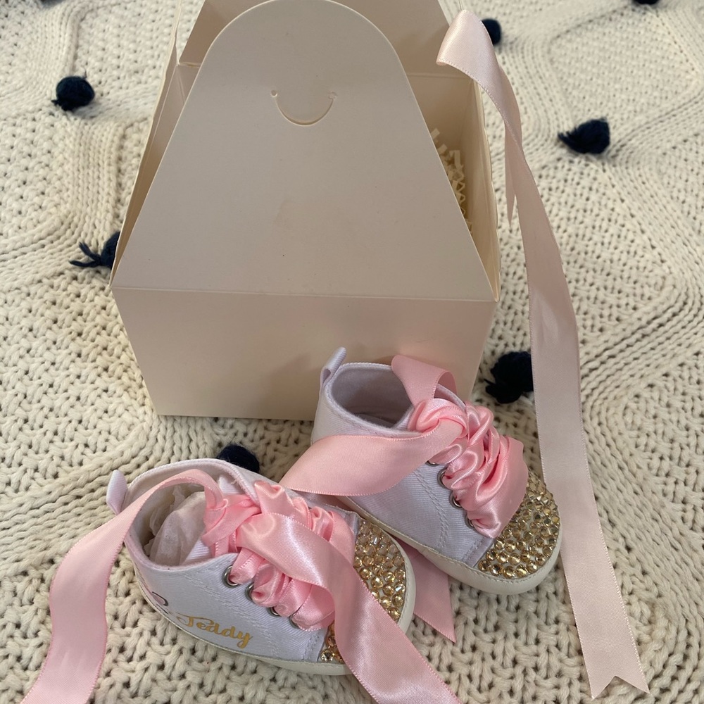 Customized baby sneaks “Teddy” NEVER WORN - Picture 2 of 5
